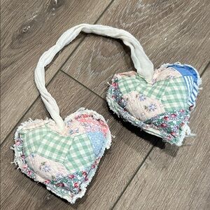 Patchwork Heart-Shaped hanging ornament.